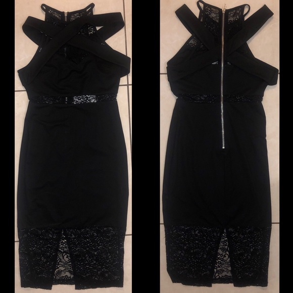 Black Lace Cocktail Dress - Picture 1 of 12